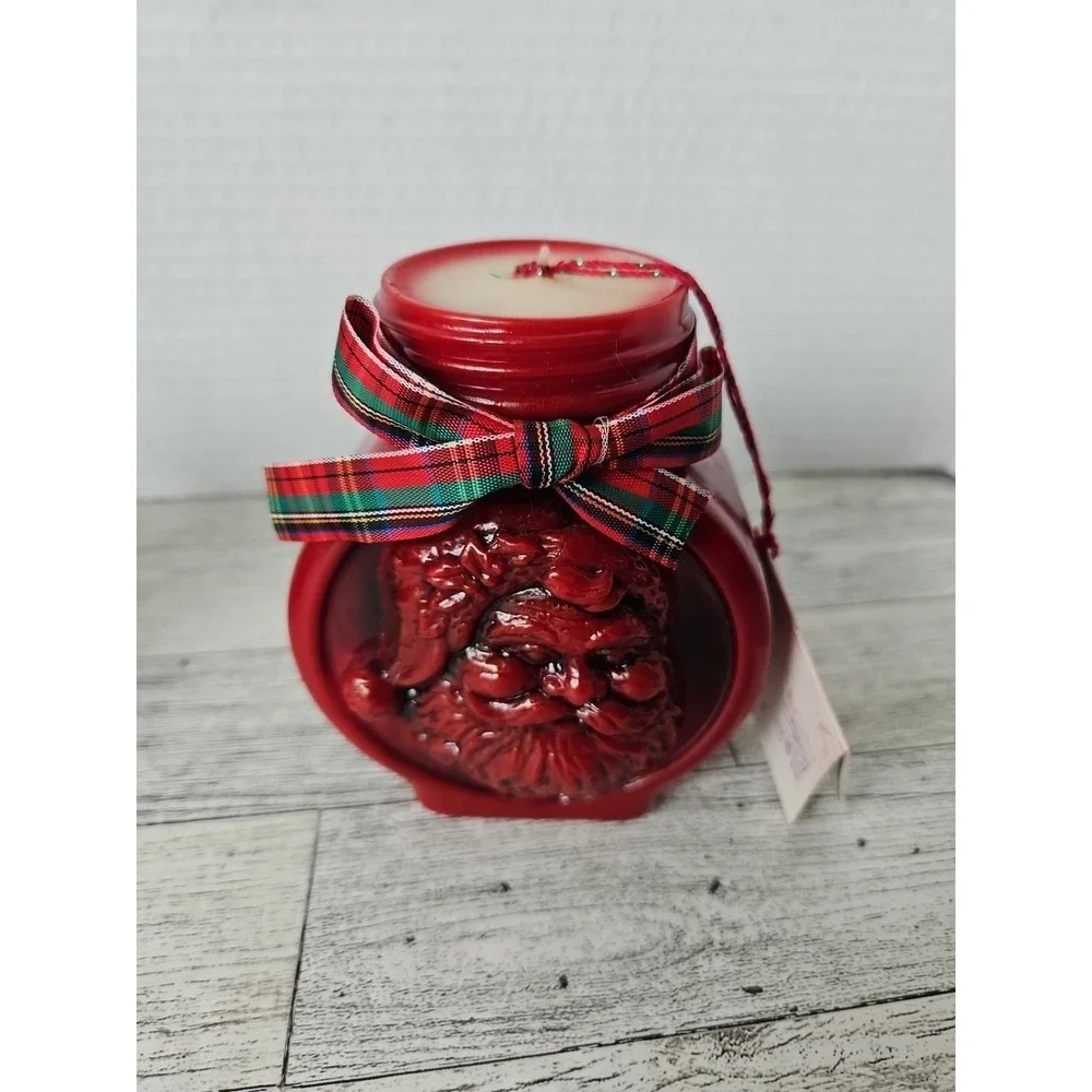 Handcrafted Keepsake Christmas Candles Night Before Xmas Vintage 1990 Santa Deco